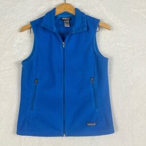 Vtg Patagonia Synchilla Vest Fleece Full Zip Teal Blue Women’s Medium